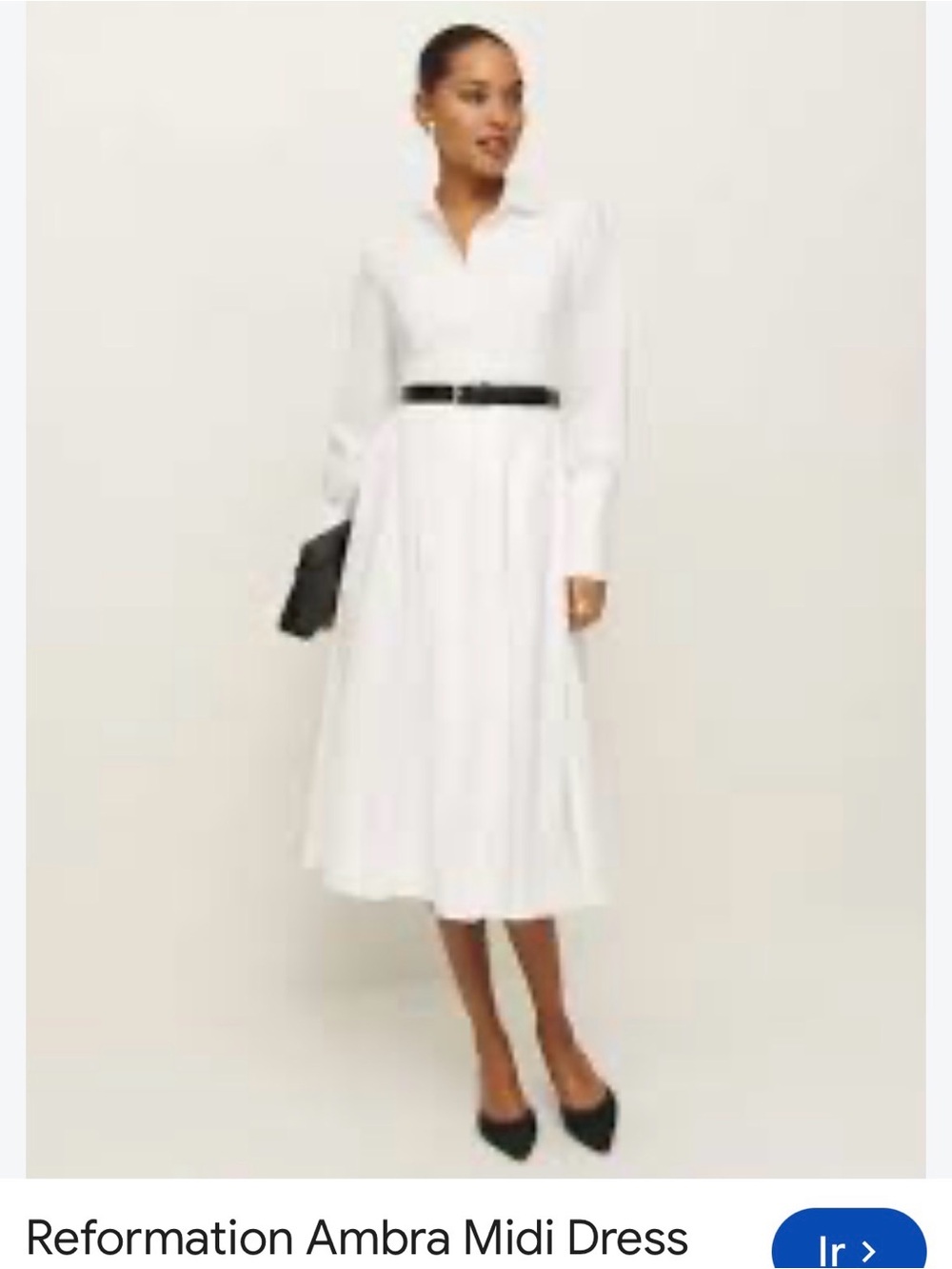 Reformation witchery seam detail maxi shirt dress size 12 cotton!